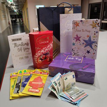 Some of the gifts Mark has received from well-wishers