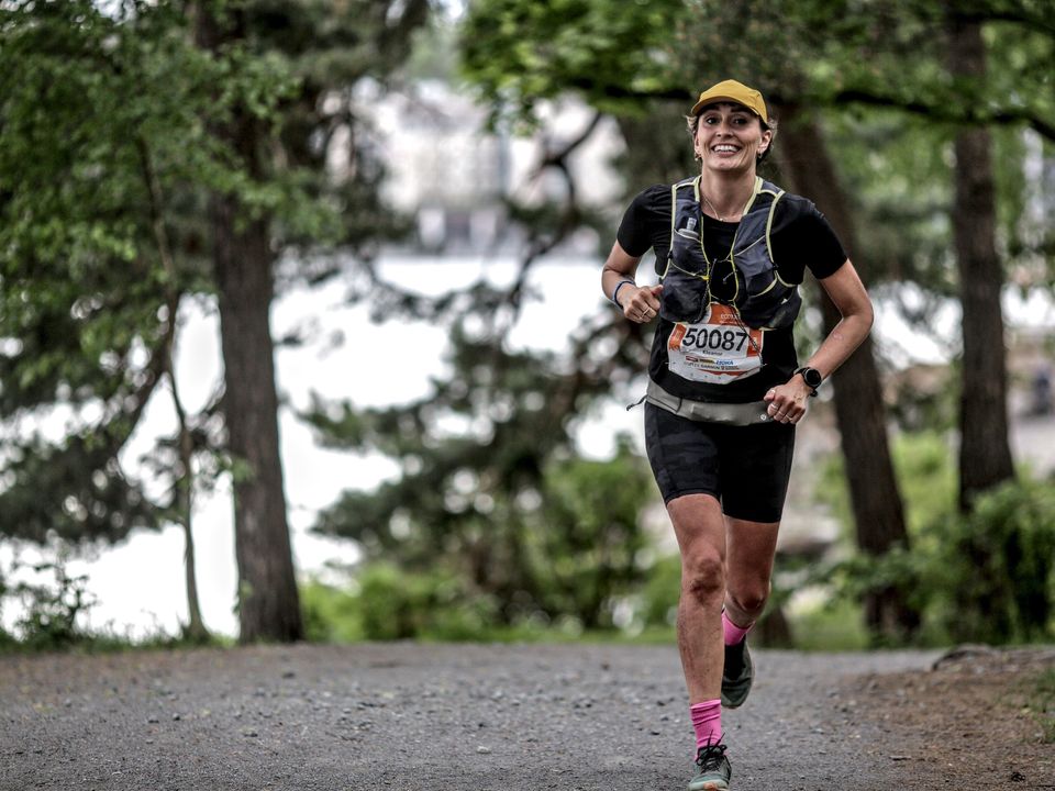 Eleanor McAree takes part in the 50K Ecotrail in Oslo, in May 2022