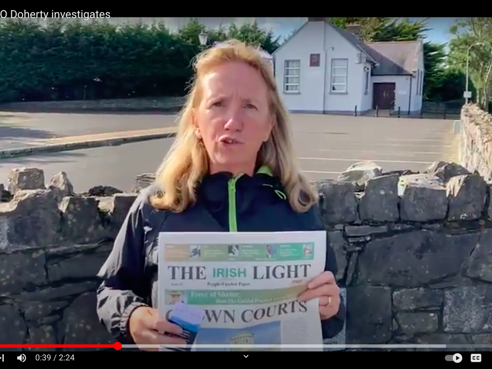 Gemma O'Doherty in the Youtube clip