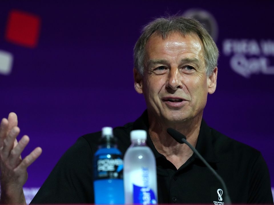 Jurgen Klinsmann during the FIFA Technical Study Group presentation at the Main Media Centre ahead of the FIFA World Cup 2022 in Qatar. Picture date: Saturday November 19, 2022.