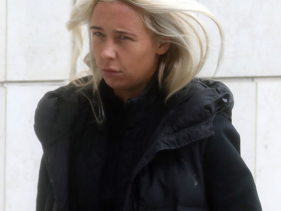 Chelsea Dooley (23) of Fortlawn Park, Blanchardstown, Dublin  pictured leaving the Criminal Courts of Justice(CCJ) on Parkgate Street in Dublin Pic: Paddy Cummins