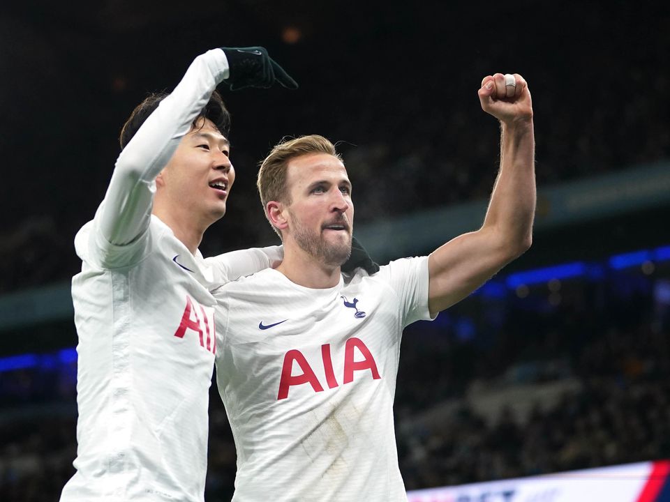Harry Kane (right) was a thorn in Manchester City’s side at the Etihad Stadium (Mike Egerton/PA)