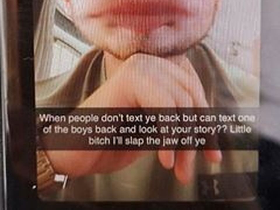 Snapchat message threatening Jody's friend