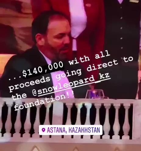 Kinahan pictured at the auction in Astana
