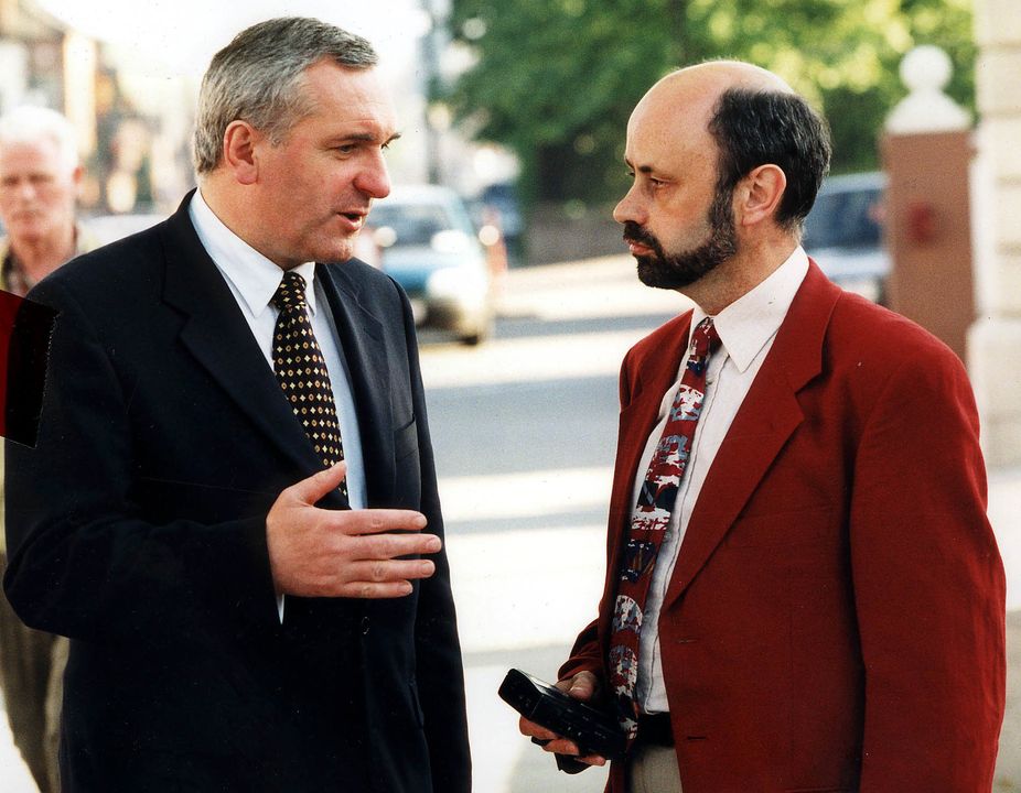 Des with Bertie Ahern in 1997