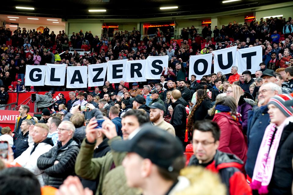 Manchester United fans have stepped up protests against the Glazer family (Martin Rickett/PA)