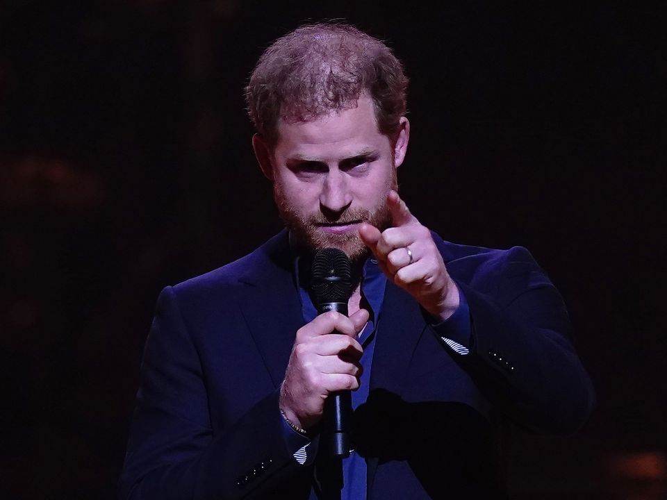 The Duke of Sussex at the Invictus Games closing ceremony in The Hague in April