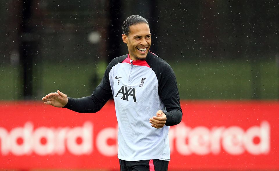 Liverpool's Virgil van Dijk during a training session at the AXA Training Centre, Liverpool. Picture date: Monday September 12, 2022.
