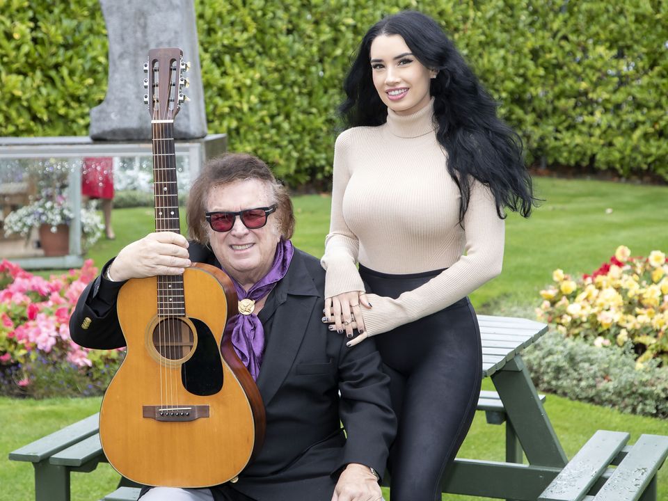 Don McLean and girlfriend Paris Dylan at the Museum of Style Icons at Newbridge Silverware. Picture: Collins