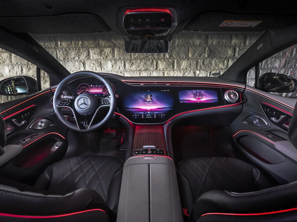 Mercedes offers the option of a ‘hyperscreen’ in the EQS