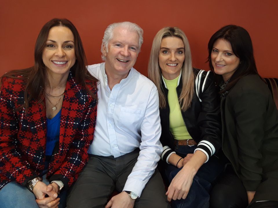 Our man Eddie with Lindsey, Edele and Sinead