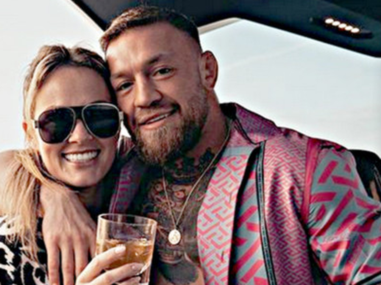 Conor McGregor and partner Dee Devlin board luxury private jet