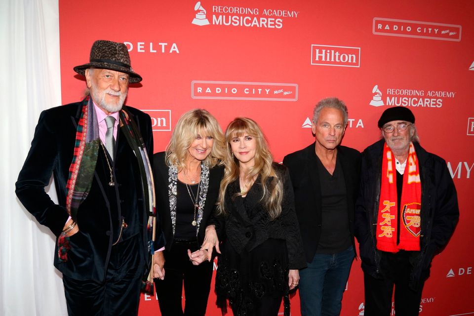 Mick Fleetwood, Christine McVie, Stevie Nicks, Lindsey Buckingham and John McVie of Fleetwood Mac.