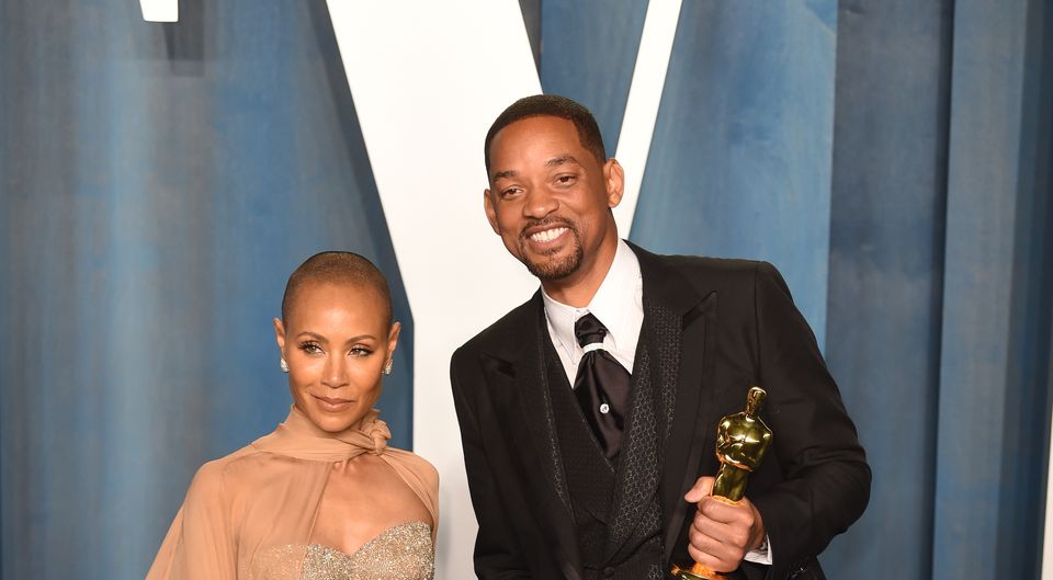 Smith appeared to take offence to a gag Chris Rock made about his wife Jada Pinkett Smith’s short haircut (Doug Peters/PA)