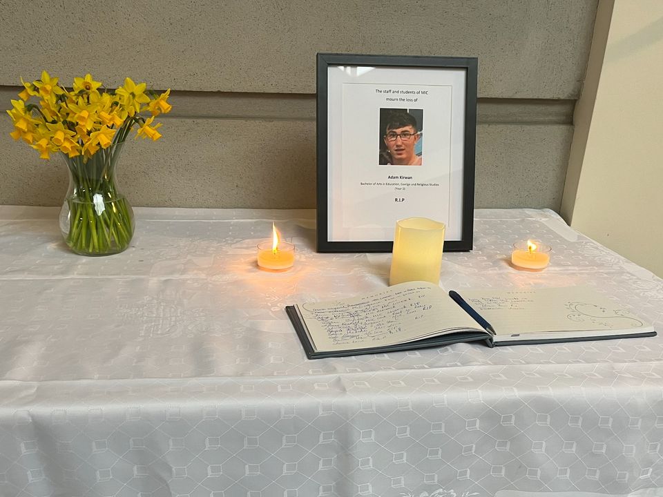 A book of condolence has been opened in MIC Thurles. Picture: Mary Immaculate College/Facebook