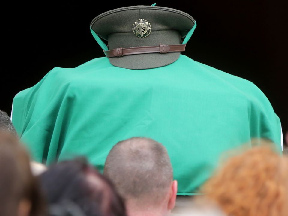 The funeral mass of Acting Sergeant Major Declan O'Connell in St Brigid's Church in the Curragh Camp. Picture; Gerry Mooney