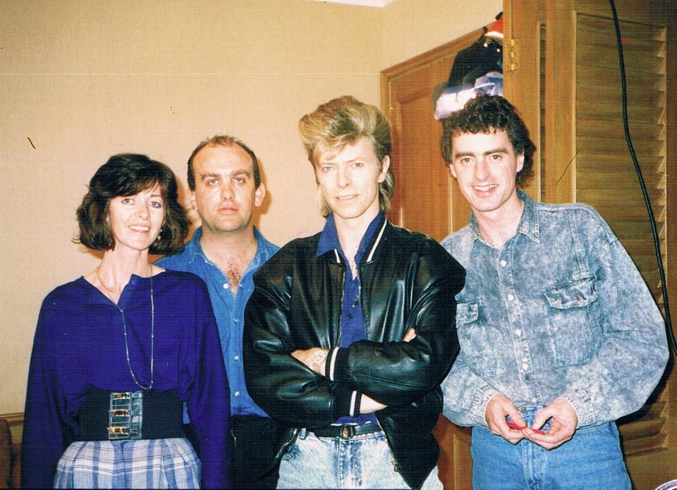 Billy with David Bowie and Dave Fanning