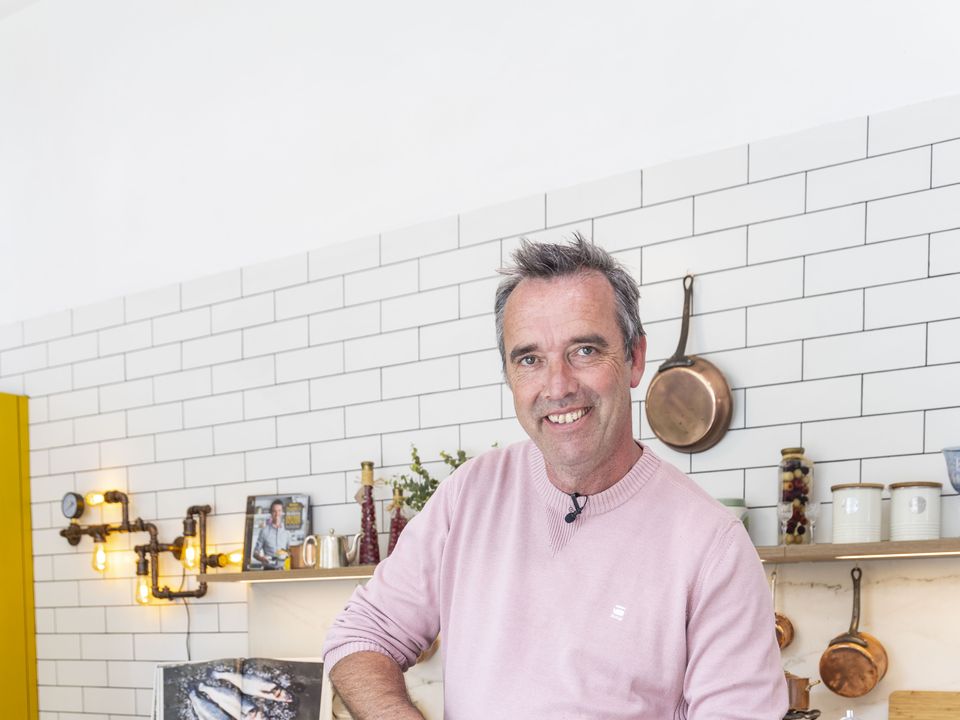 Chef Kevin Dundon at home in his sparkling kitchen