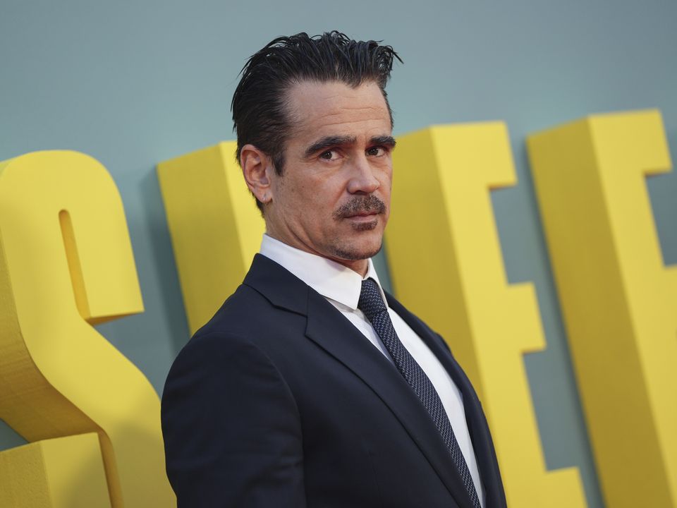 Colin Farrell poses for photographers upon arrival for the premiere of the film 'The Banshees of Inisherin' during the 2022 London Film Festival in London, Thursday, Oct. 13, 2022. (Photo by Scott Garfitt/Invision/AP)