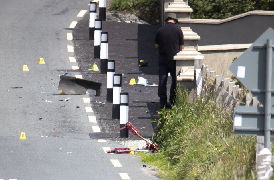 Garda foresenic officers at the scene of the hit and run where a man lost his life. (North West Newspix)