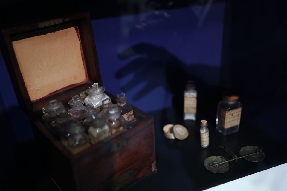 A medicine chest taken by Florence Nightingale to the Crimean War for her and her nurses to use if needed, designed by Florence Nightingale (Yui Mok/PA)