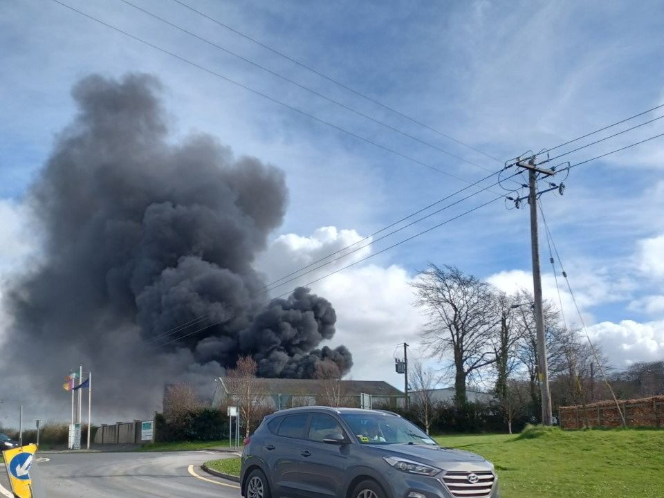 The fire at the Culcita plant near New Ross, Co Wexford.