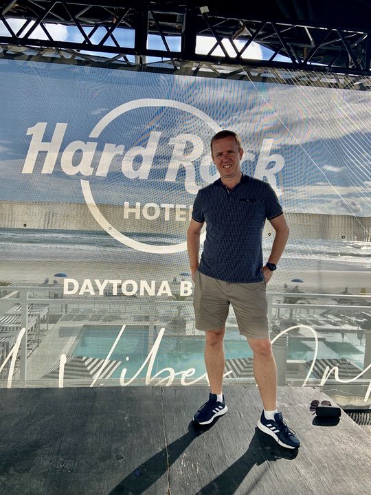 Kevin at the Hard Rock Hotel