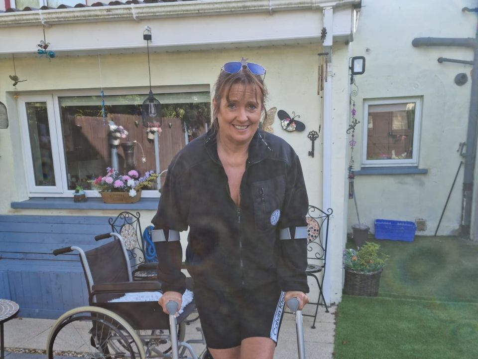 Dee Lawes broke both feet