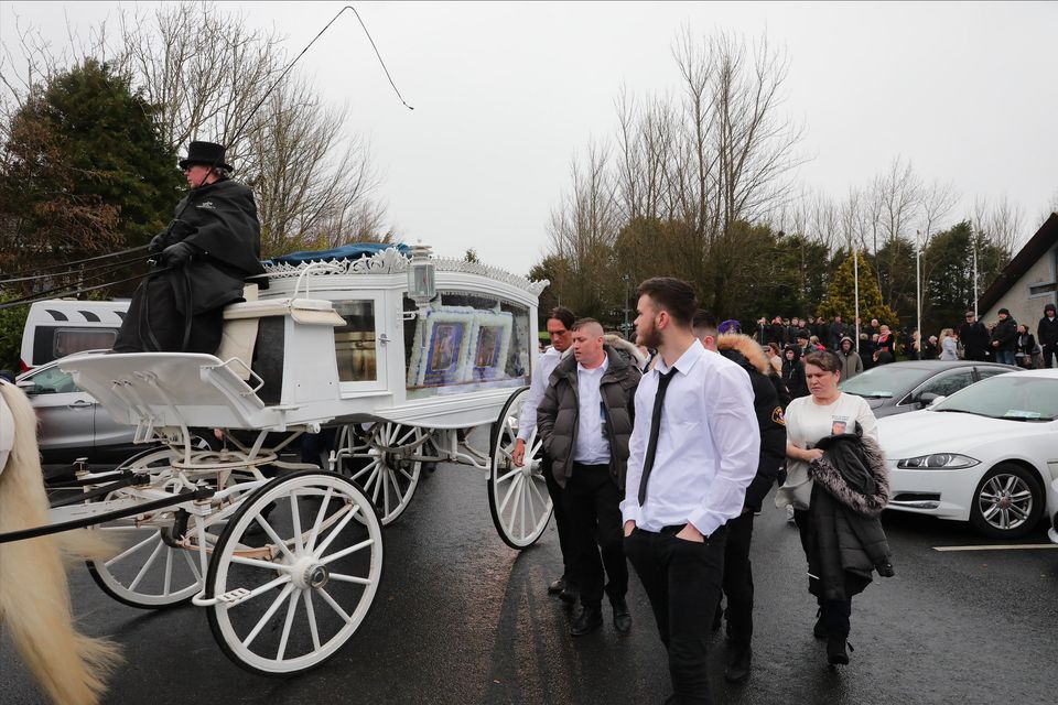 Christopher Stokes' funeral in Galway today. Picture: Gerry Mooney