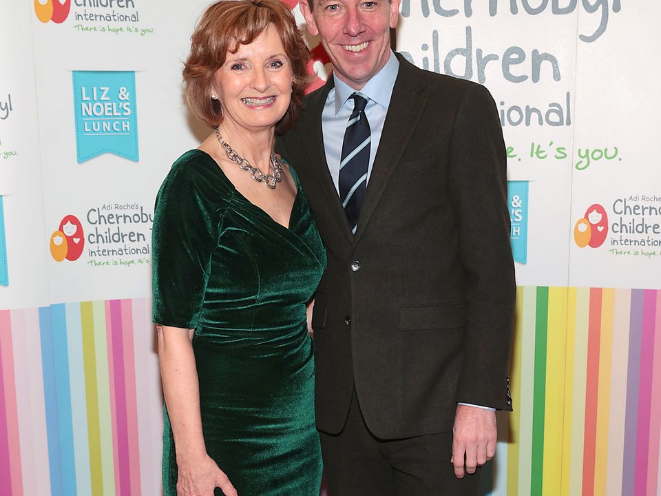 Adi Roche and Ryan Tubridy at  ‘Liz and Noel’s Chernobyl Lunch’ at the Intercontinental Hotel to raise vital funds for Adi Roche’s Chernobyl Children International charity.
Pic Brian McEvoy