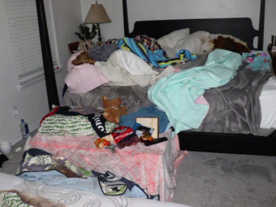 This photo shows the room where Anthony Todt allegedly killed his family (Orlando Police Department)