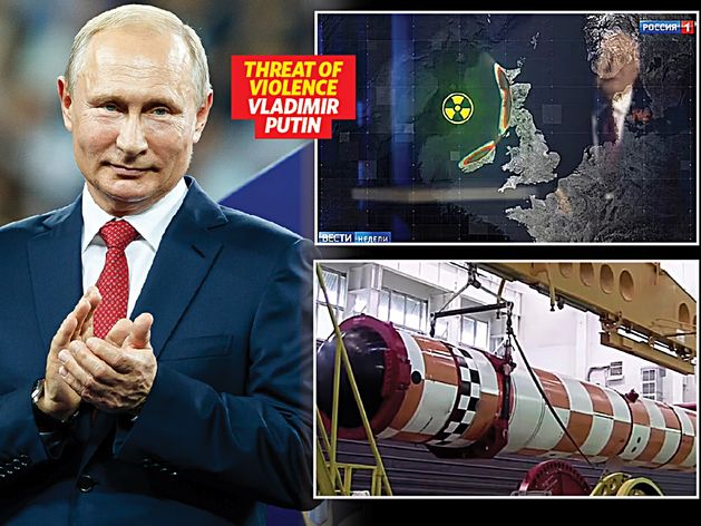 Russian TV shows Ireland being wiped out by nuclear ‘superweapon’ in sinister graphic