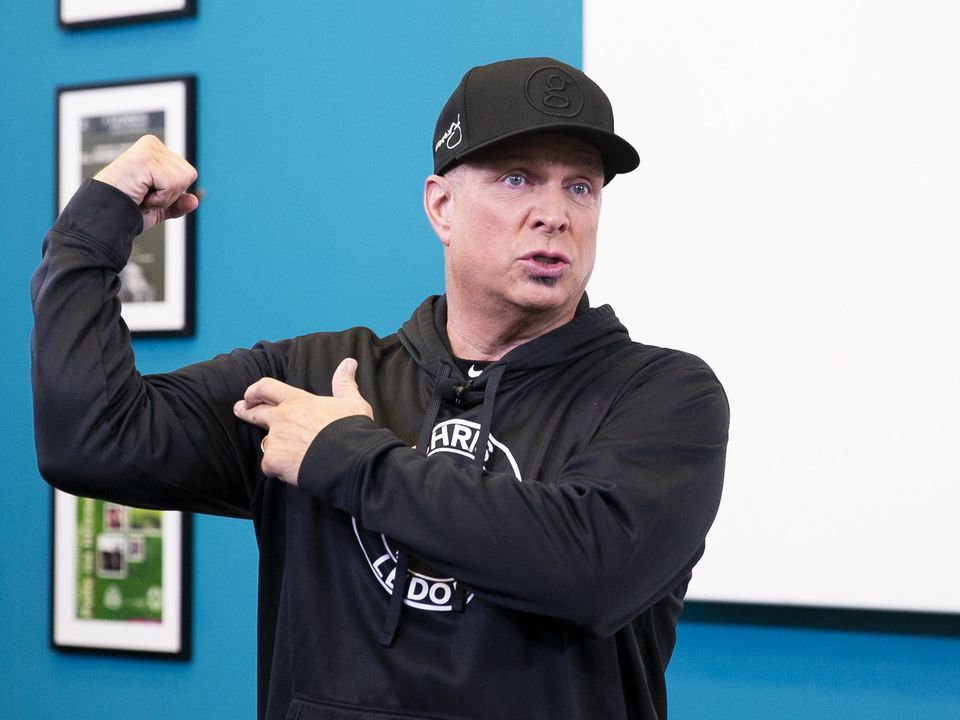 Garth Brooks revealed he has lost 50lbs for his Croker Park shows as he spoke to the media yesterday ahead of his upcoming concerts at Croke Park. Photo: Gareth Chaney/ Collins Photos