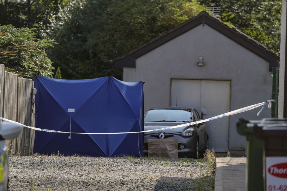 A shelter covering the spot where Conor O’Brien’s body was discovered.