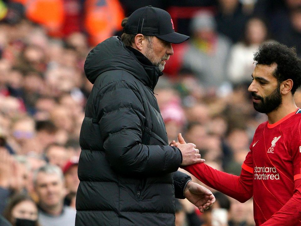 Liverpool manager Jurgen Klopp is relying on Mohamed Salah’s big game experience (Peter Byrne/PA)