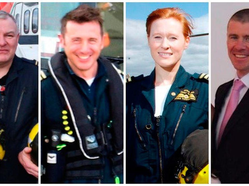 The crew of Rescue 116; (left to right) Paul Ormsby, Captain Mark Duffy, Captain Dara Fitzpatrick and Ciarán Smith