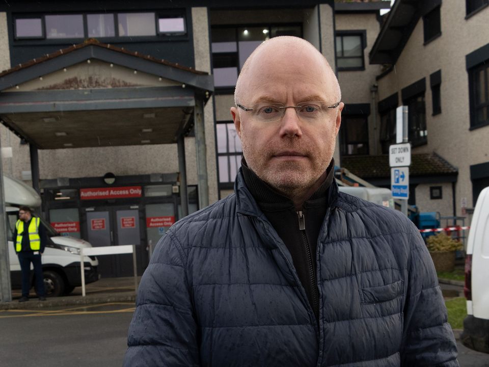 Minister for Health Stephen Donnelly  at Wexford General Hospital on Thursday morning