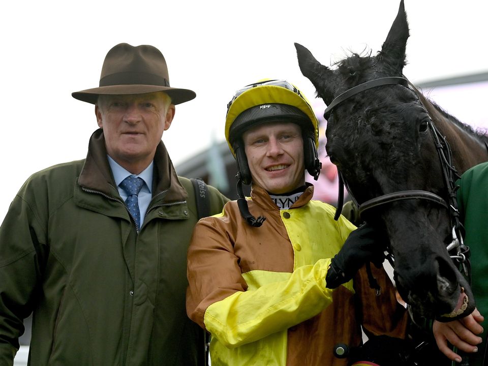 Trainer Willie Mullins and jockey Paul Townend with Galopin Des Champs which has a big chance to land the Gold Cup. Photo: Seb Daly/Sportsfile
