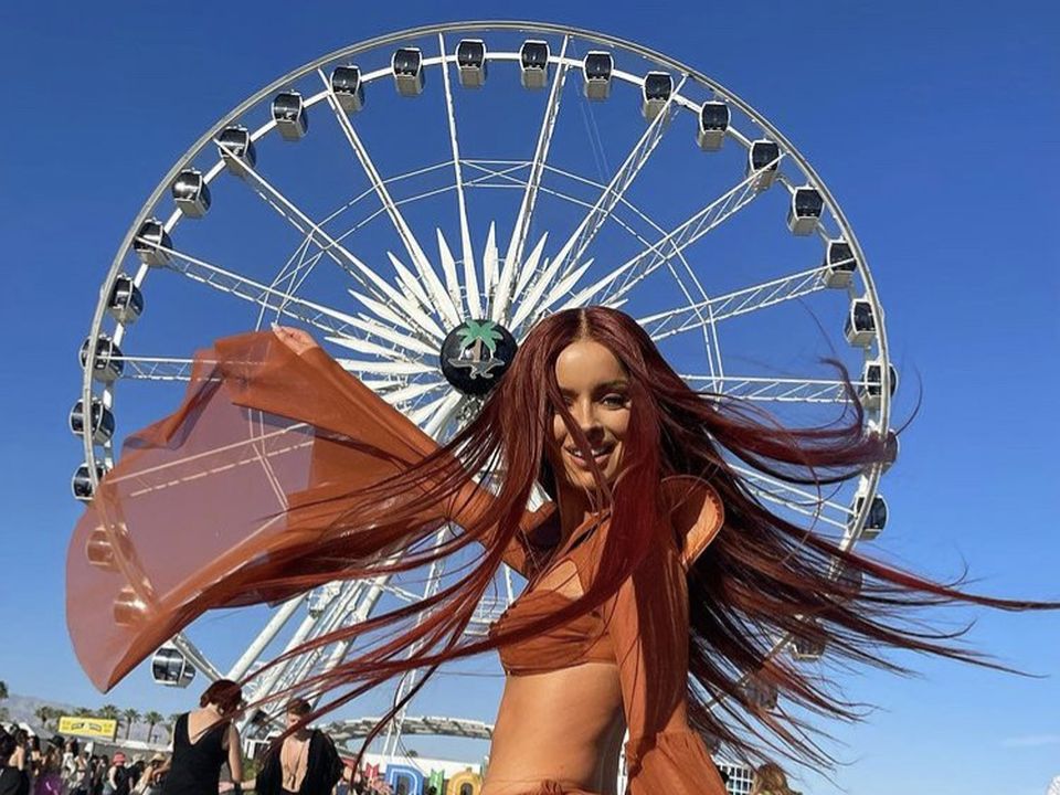Maura posed up a storm at Coachella