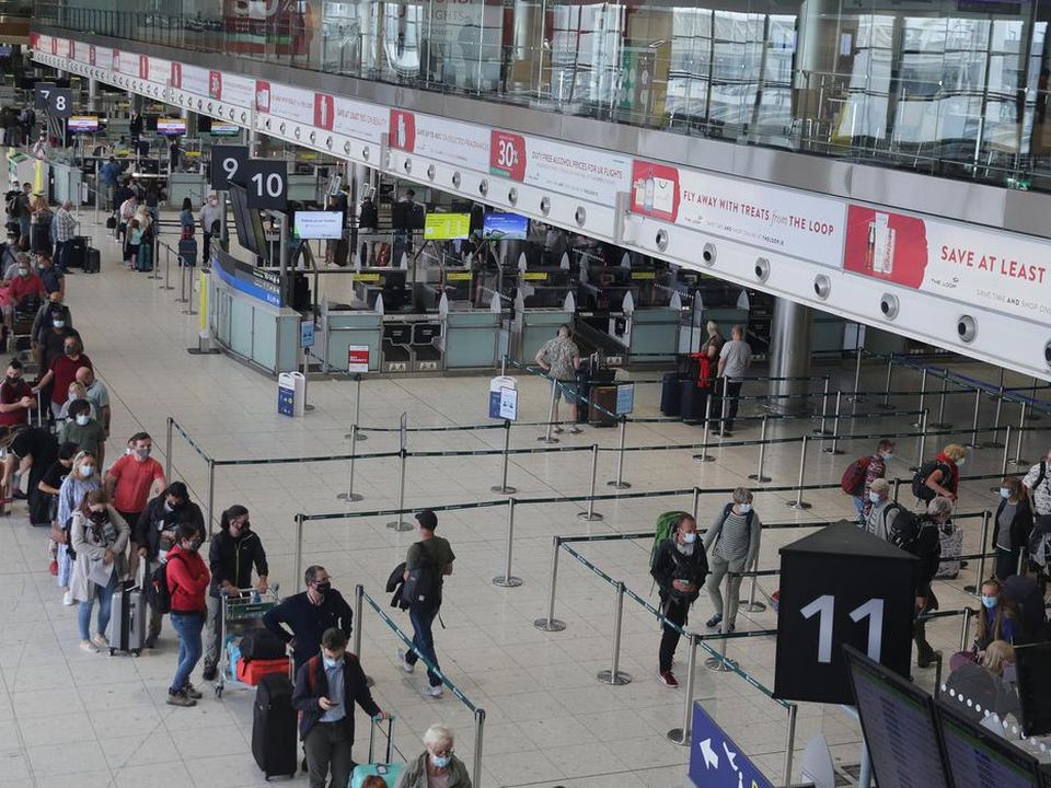 File photo: Long queues for security at Dublin Airport Photo: Gerry Mooney.