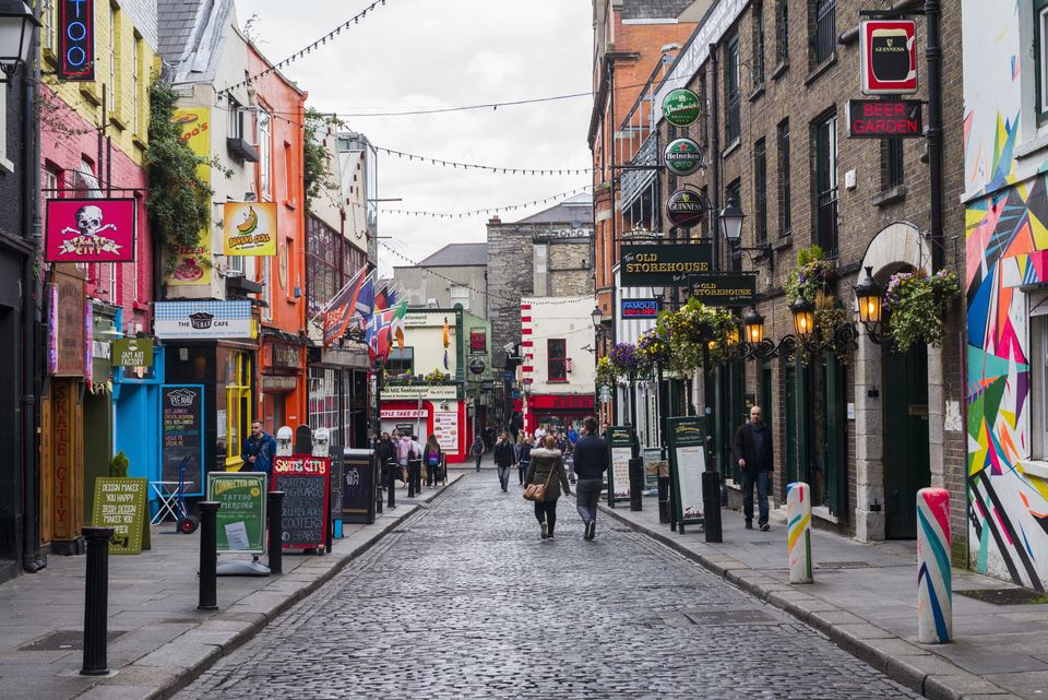 Temple Bar in Dublin during lockdown. Numbers of STDs dropped while people were not socialising. Photo: Getty