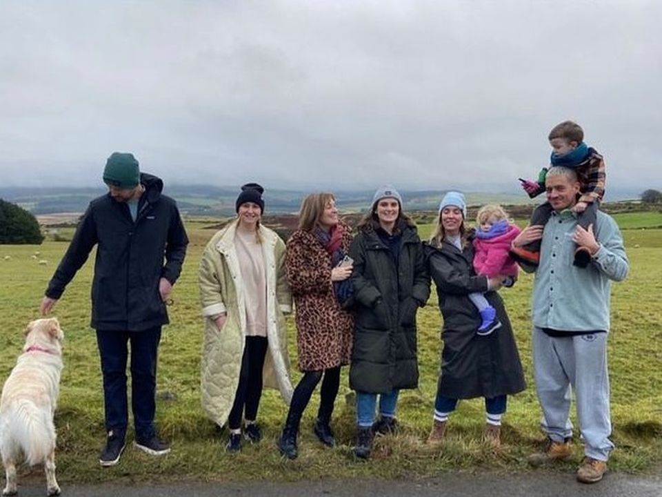 Mary and Dermot joined their family for a New Year's Day walk