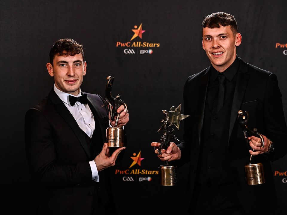 Brothers Paudie and David Clifford with their PwC All-Star awards. Photo: Sam Barnes/Sportsfile