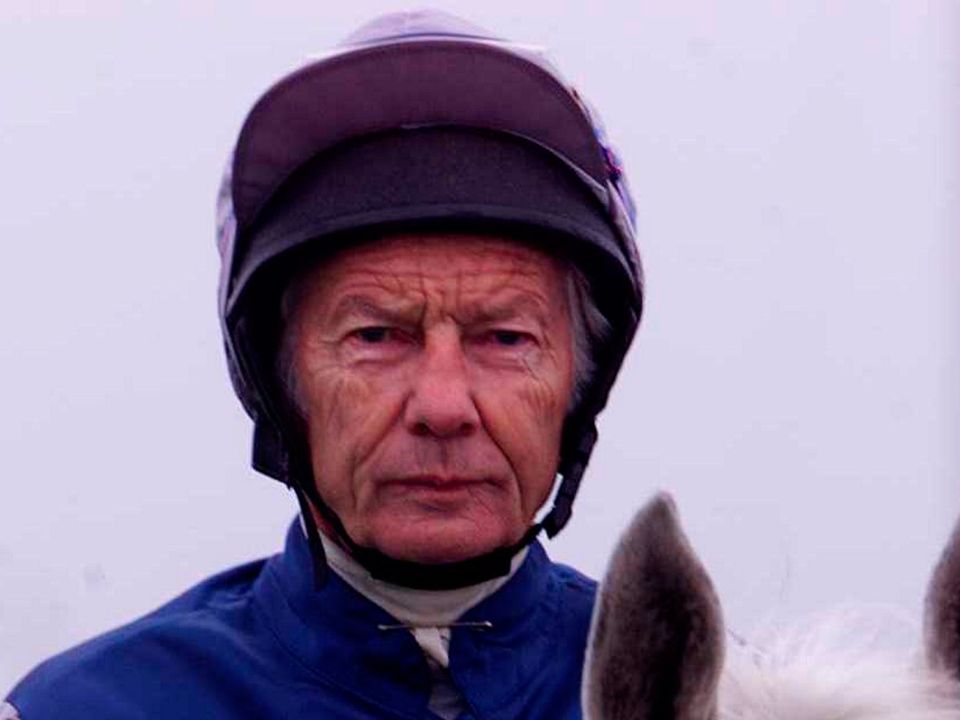 (FILE PHOTO) According to reports on May 29, 2022 legendary English jockey Lester Piggott has died aged 86. 22 Oct 2000:  Lester Piggott takes the former top steeple chaser Desert Orchid round the parade ring at Wincanton prior to the days racing. Mandatory Credit: Julian Herbert/ALLSPORT