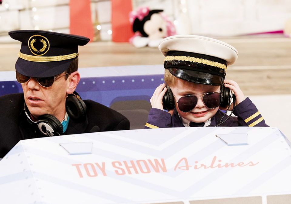 Áron with Ryan Tubridy on the Late Late Toy Show