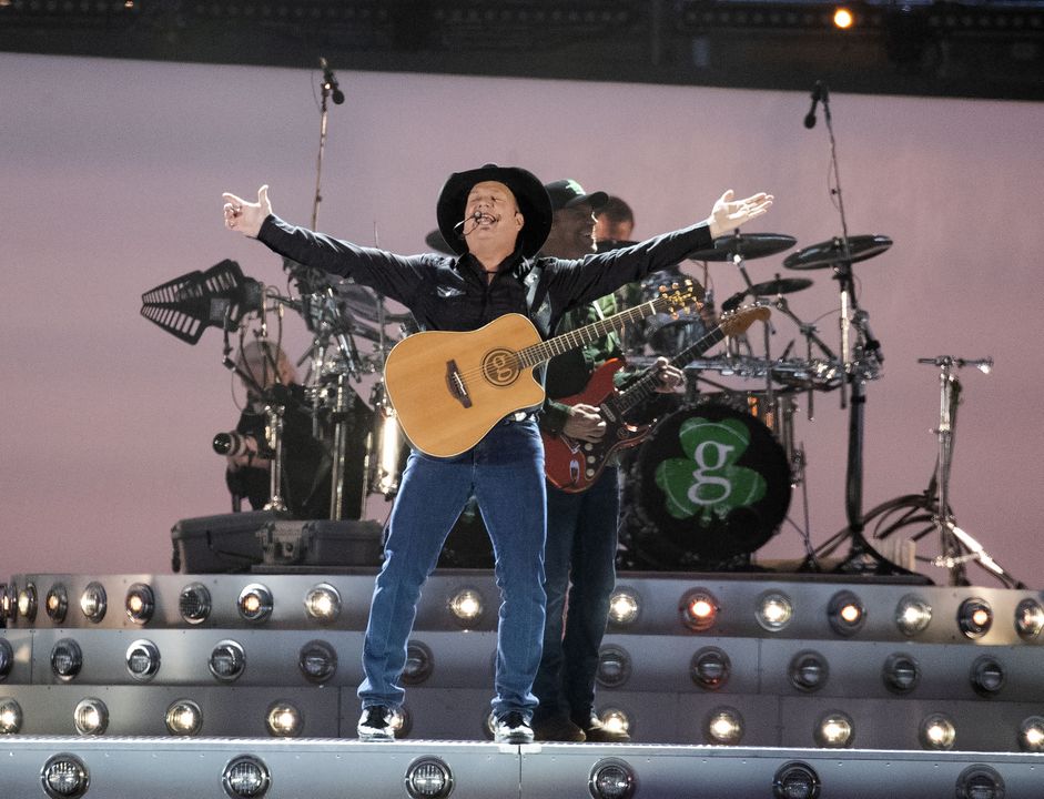 Garth Brooks on stage pictured this evening at Croke Park, Dublin for the first in a series of Garth Brooks concerts to take place in the Capital...Picture Colin Keegan, Collins Dublin