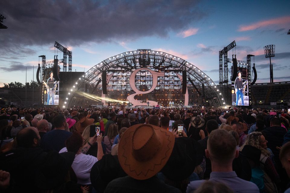 Garth Brooks on stage at Croke Park