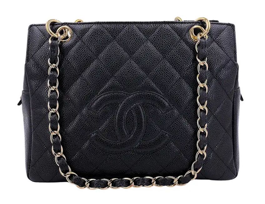 Chanel Petite Tote Black Cavier Leather