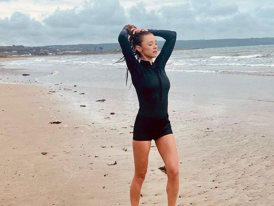 Una spent the day at the beach with her two kids (Instagram)