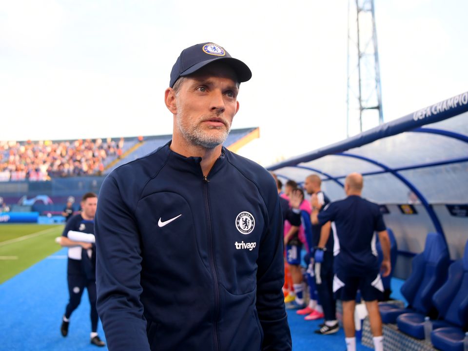 Thomas Tuchel at the Dinamo Zagreb match which was his last in charge as Chelsea boss. Photo: Jurij Kodrun/Getty Images